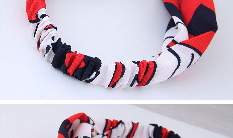 Sweet Red Flag Pattern Pattern Decorated Wide Hair Band,Hair Ribbons