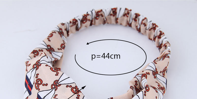 Sweet Pink+white Plato Pattern Decorated Wide Hair Band,Hair Ribbons