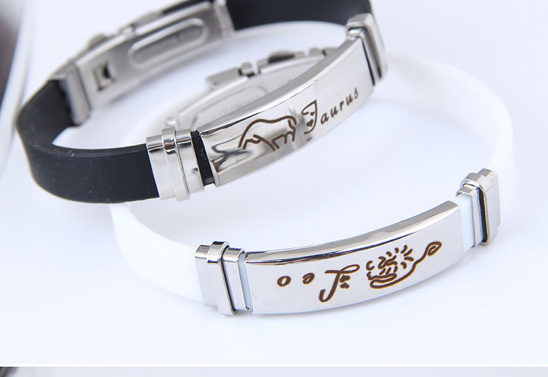 Fashion White Leo Shape Pattern Decorated Bracelet,Fashion Bracelets