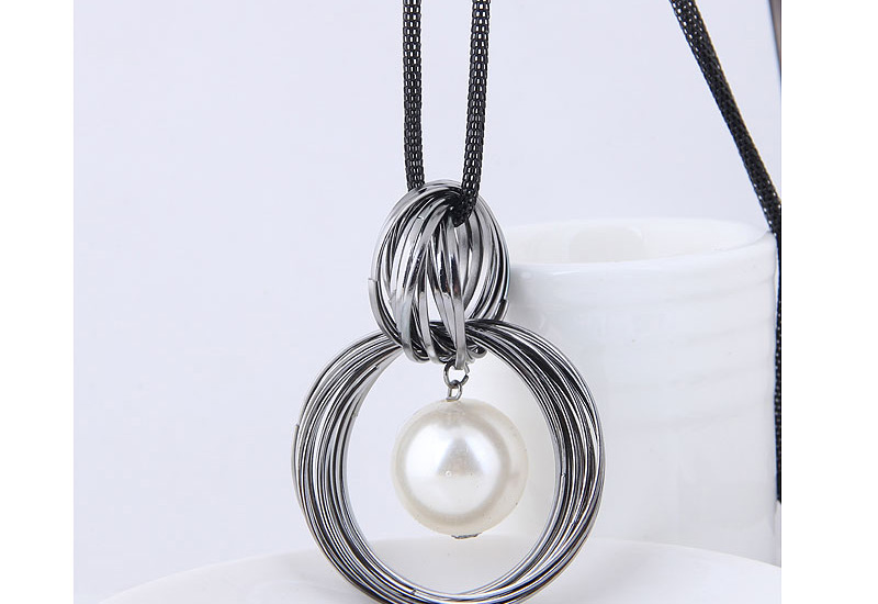 Fashion White Round Shape Decorated Necklace,Pendants