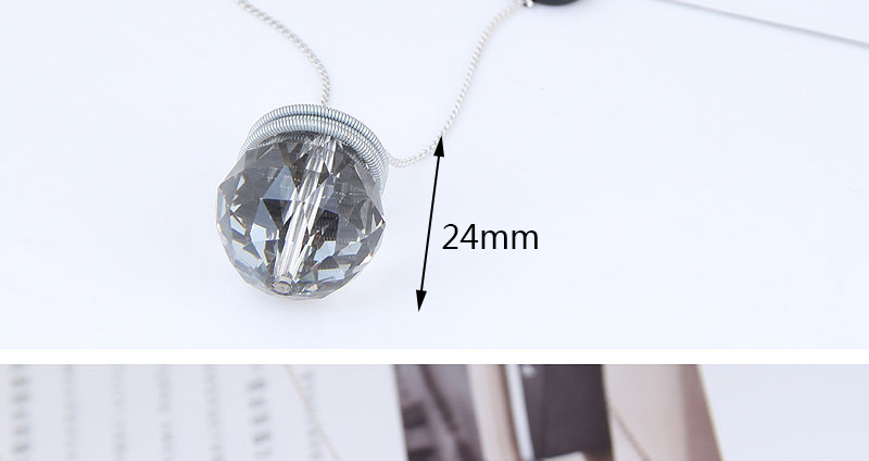 Fashion Black Round Shape Decorated Necklace,Pendants