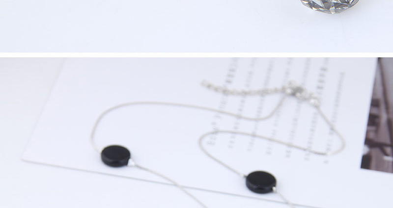Fashion Black Round Shape Decorated Necklace,Pendants