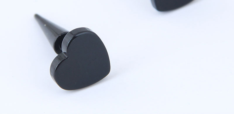 Fashion Black Heart Shape Design Earrings,Earrings