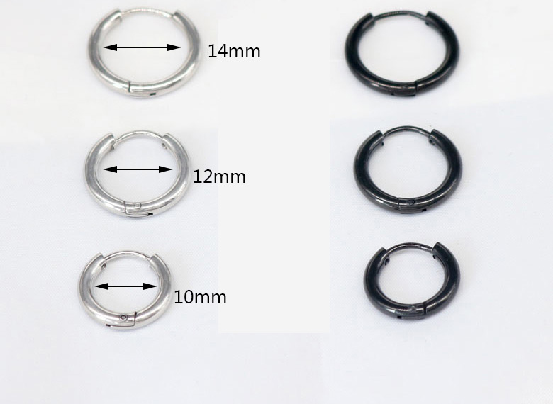 Fashion Black Round Shape Decorated Earrings(10mm),Earrings