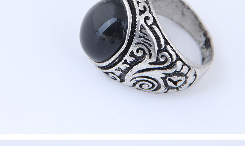 Vintage Black Diamond Decorated Ring,Fashion Rings