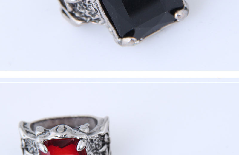 Vintage Red Sqaure Shape Decorated Ring,Fashion Rings