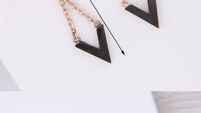 Fashion Black Diamond Decorated Earrings,Earrings