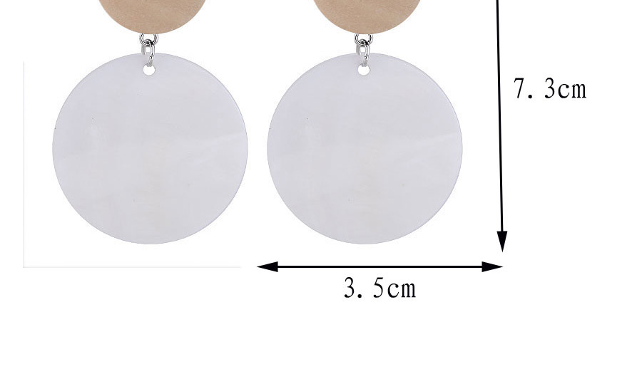 Elegant White+beige Round Shape Design Simple Earrings,Drop Earrings