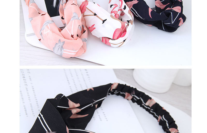 Sweet Pink Flamingo Pattern Decorated Wide Hair Band,Hair Ribbons