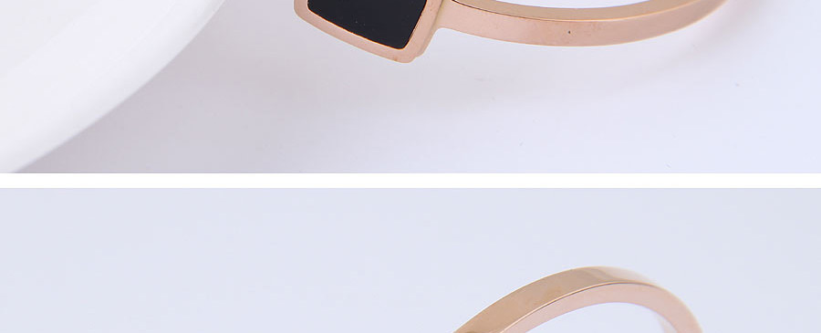 Elegant Rose Gold Square Shape Design Opening Bracelet,Bracelets