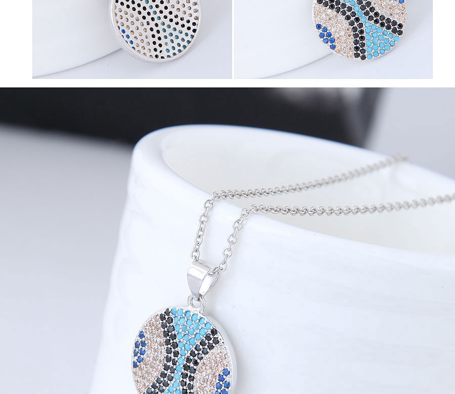 Elegant Silver Color Round Shape Pendant Decorated Necklace,Pendants
