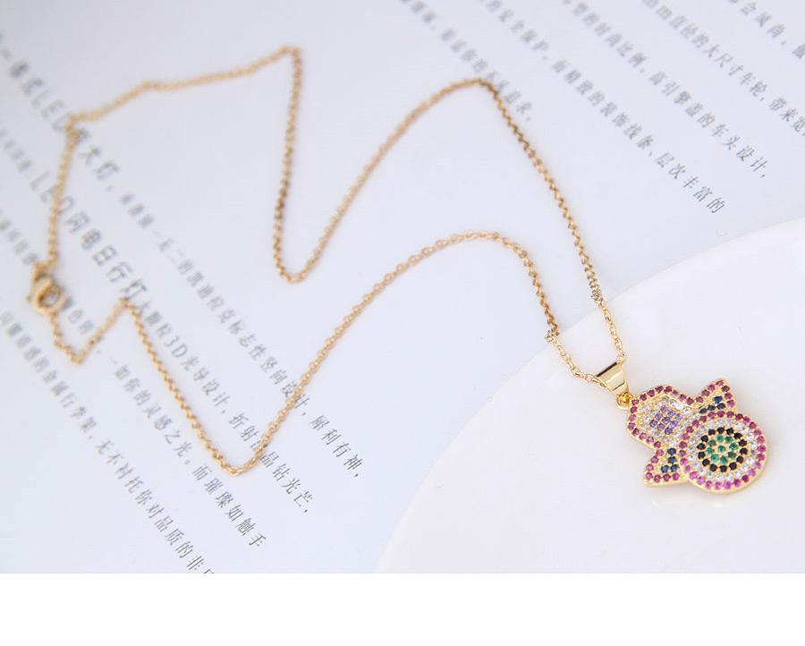Elegant Gold Color Hands Shape Pendant Decorated Necklace,Pendants