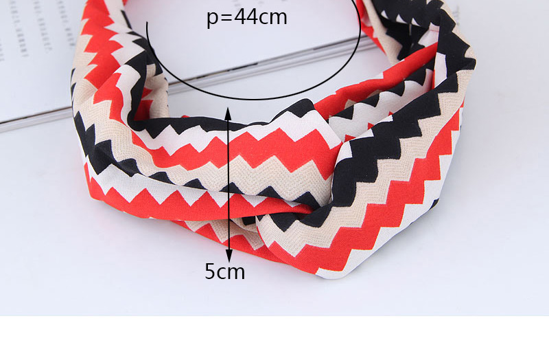 Fashion Navy+brown Sawtooth Pattern Decorated Hairband,Hair Ribbons