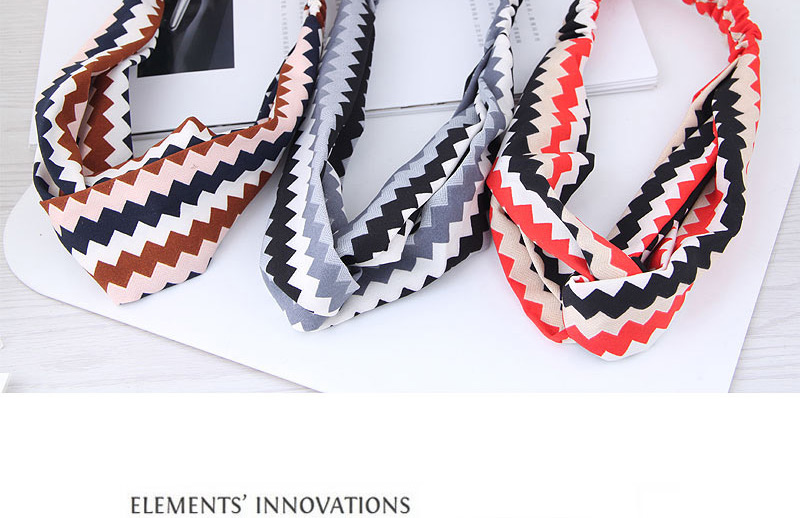 Fashion Red+black Sawtooth Pattern Decorated Hairband,Hair Ribbons