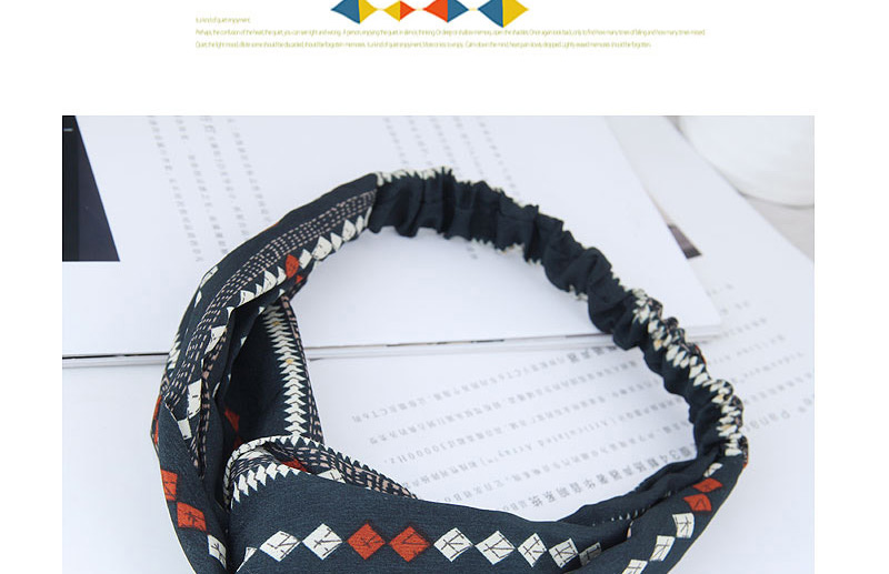 Fashion Black Rhombus Pattern Decorated Hairband,Hair Ribbons