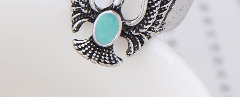 Vintage Silver Color+blue Eagle Shape Decorated Ring,Fashion Rings