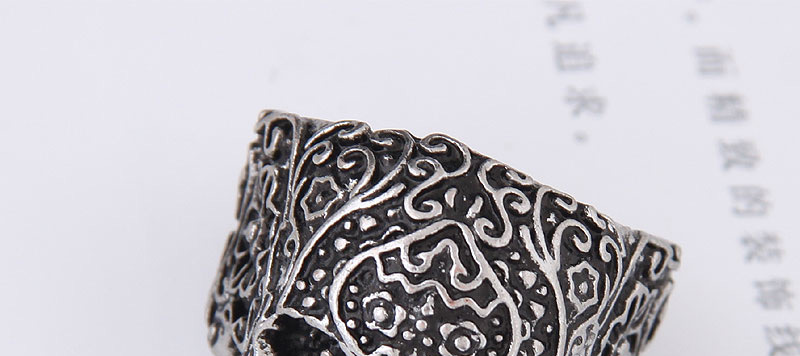 Vintage Silver Color Skull Shape Decorated Ring,Fashion Rings