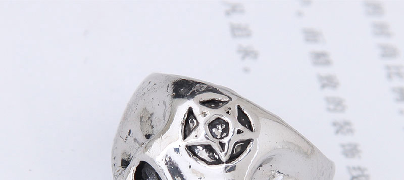 Vintage Silver Color Skull Shape Decorated Ring,Fashion Rings