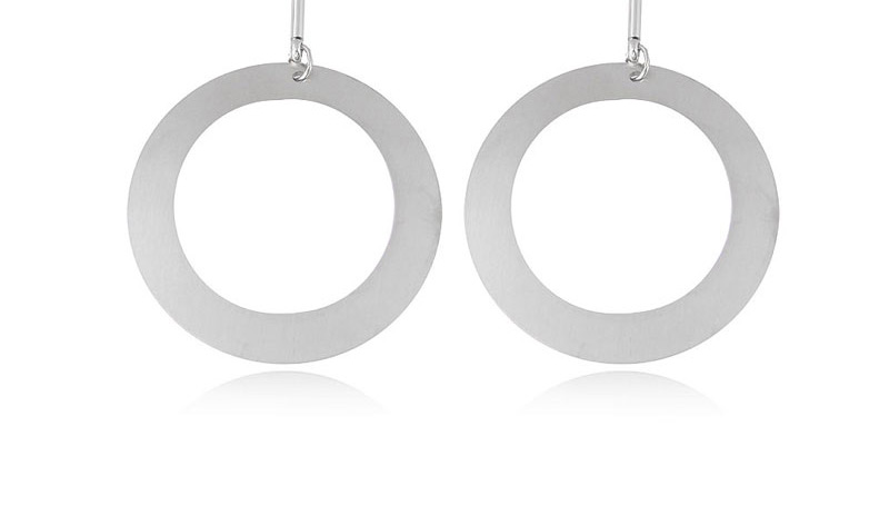 Fashion Silver Color Hollow Out Design Round Earrings,Earrings