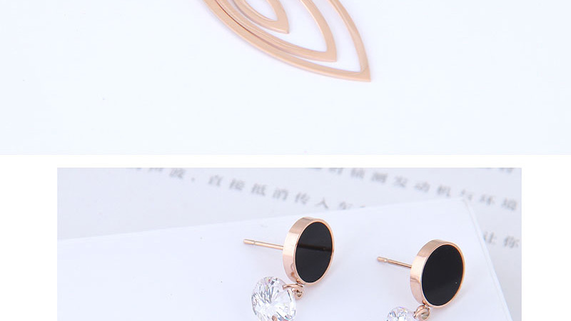 Fashion Rose Gold Hollow Out Design Earrings,Earrings