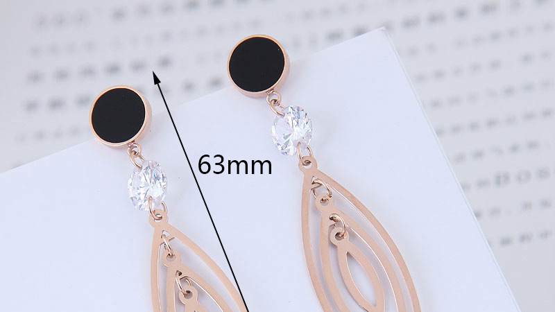 Fashion Rose Gold Hollow Out Design Earrings,Earrings