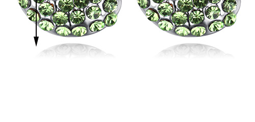 Fashion Green Apple Shape Decorated Earrings,Crystal Earrings