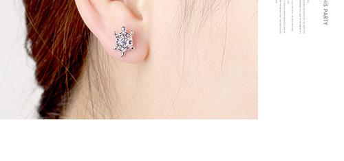 Fashion Black Tortoise Shape Decorated Earrings,Crystal Earrings