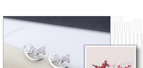 Fashion Red Horse Shape Decorated Earrings,Crystal Earrings