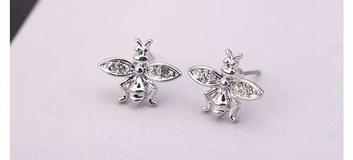 Fashion Multi-color Bee Shape Decorated Earrings,Crystal Earrings