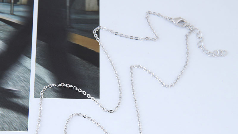 Fashion Silver Color Pure Color Decorated Necklace,Chains