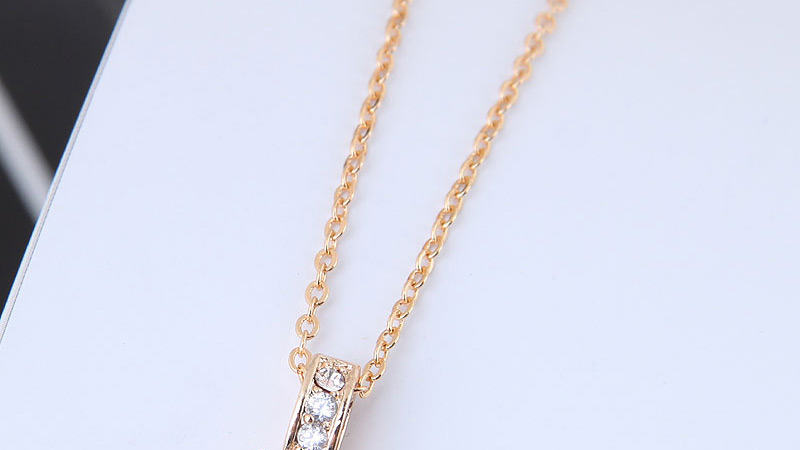 Fashion Gold Color Diamond Decorated Necklace,Swimwear Plus Size