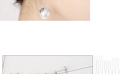 Fashion Rose Gold Pearls&diamond Decorated Long Earrings,Crystal Earrings