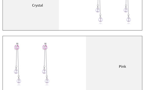 Fashion Champagne Tassel Decorated Long Earrings,Crystal Earrings