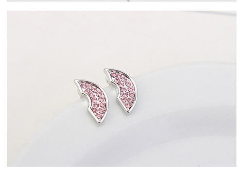 Fashion Plum Red Irregular Shape Decorated Earrings,Crystal Earrings