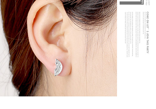 Fashion Blue Irregular Shape Decorated Earrings,Crystal Earrings