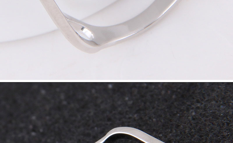 Fashion Silver Color Irregular Shape Design Pure Color Ring,Rings