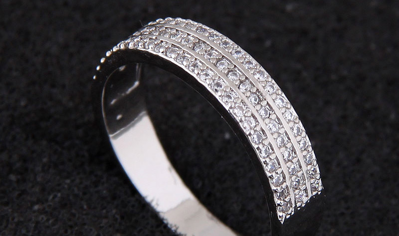 Fashion Silver Color Full Diamond Decorated Multi-layer Ring,Rings