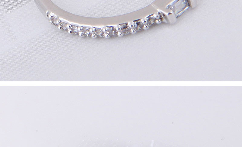 Fashion Silver Color Diamond Decorated Pure Color Ring,Rings