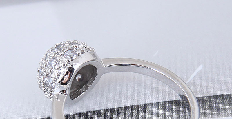 Fashion Silver Color Ball Shape Decorated Pure Color Ring,Rings