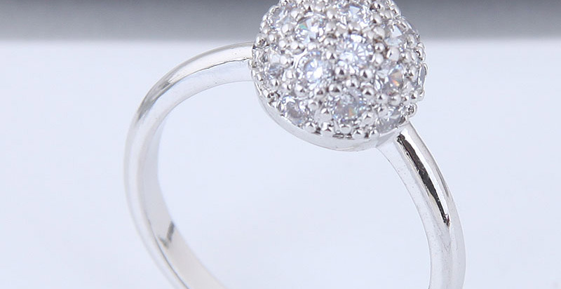 Fashion Silver Color Ball Shape Decorated Pure Color Ring,Rings