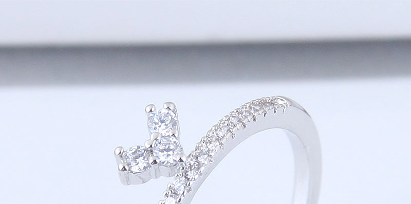 Fashion Silver Color Heart Shape Decorated Pure Color Ring,Rings