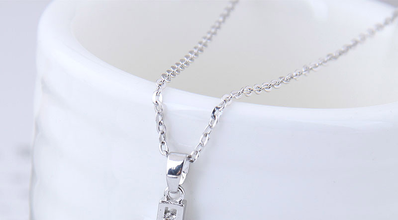 Fashion Silver Color Cross Shape Pendant Decorated Necklace,Necklaces
