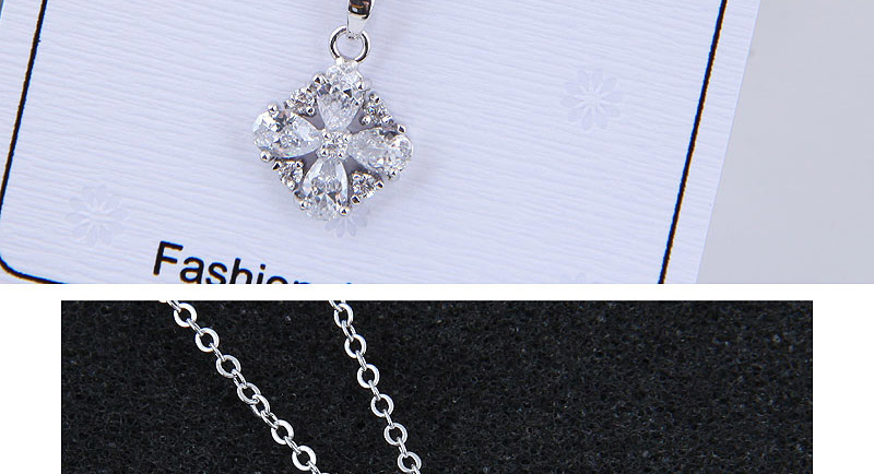 Fashion Silver Color Flower Pendant Decorated Necklace,Necklaces