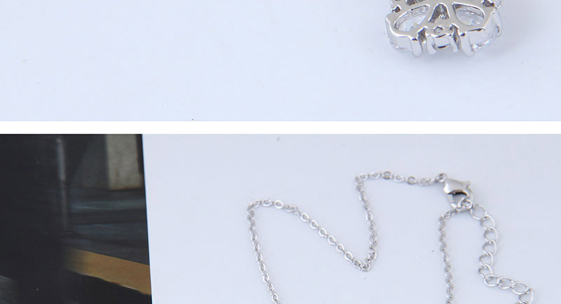 Fashion Silver Color Flower Pendant Decorated Necklace,Necklaces
