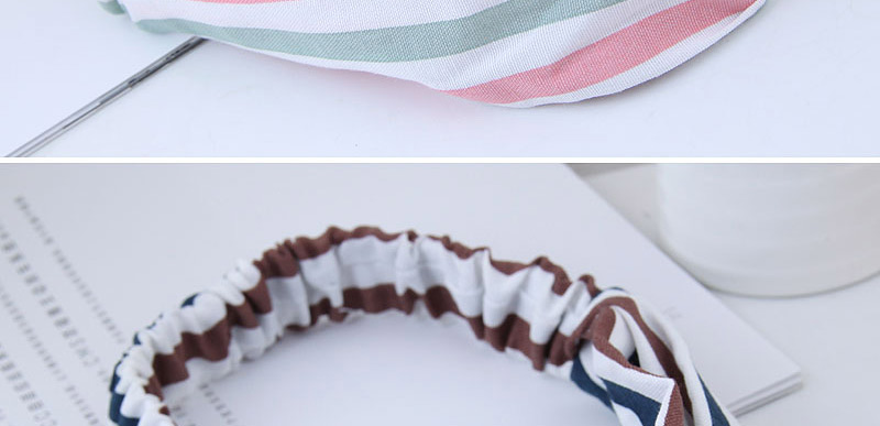 Fashion White+coffee Stripe Pattern Decorated Hair Band,Hair Ribbons