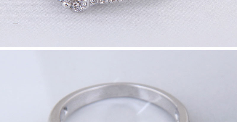 Fashion Silver Color Full Diamond Decorated Square Shape Ring,Fashion Rings
