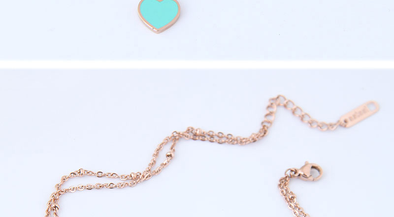 Fashion Gold Color+green Heart Shape Decorated Ankle Chain,Bracelets