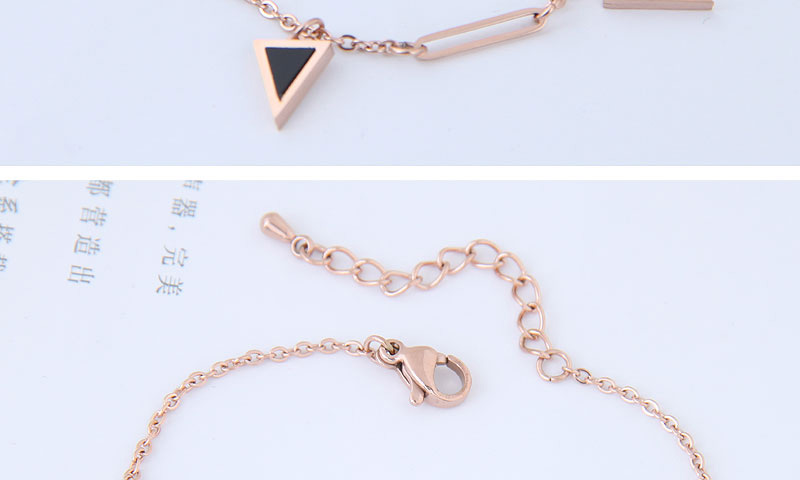 Fashion Gold Color+black Triangle Shape Design Bracelet,Bracelets