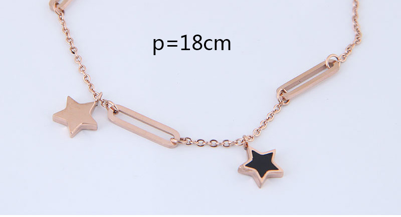 Fashion Gold Color+black Star Shape Decorated Bracelet,Bracelets