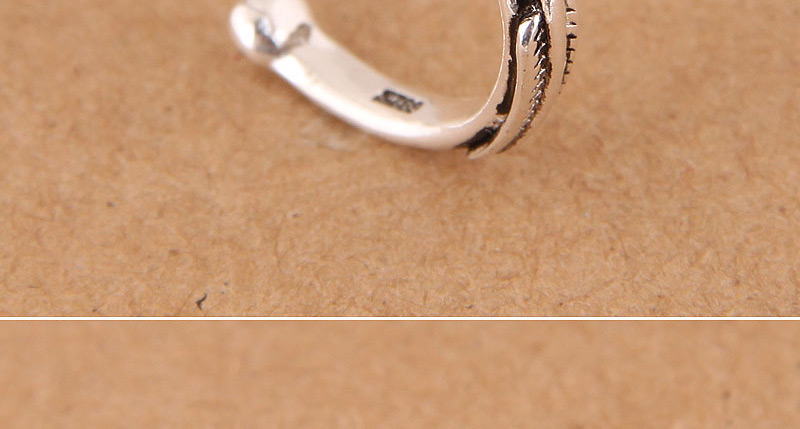 Fashion Silver Color Oval Shape Decorated Opening Ring,Fashion Rings